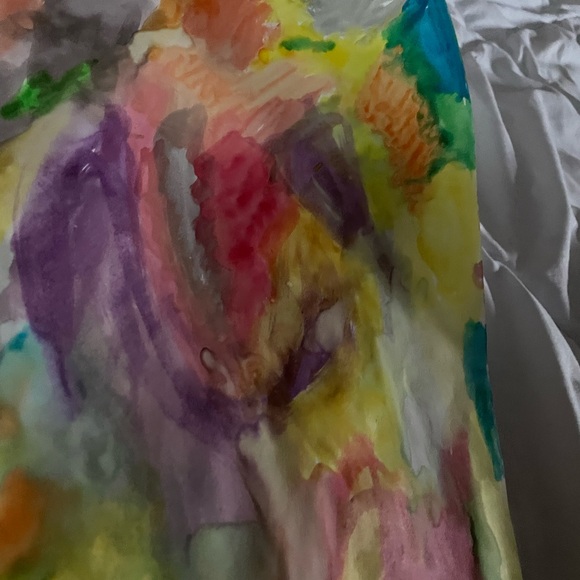 Dynamic Purple and Red Abstract Painting - Picture 5 of 17